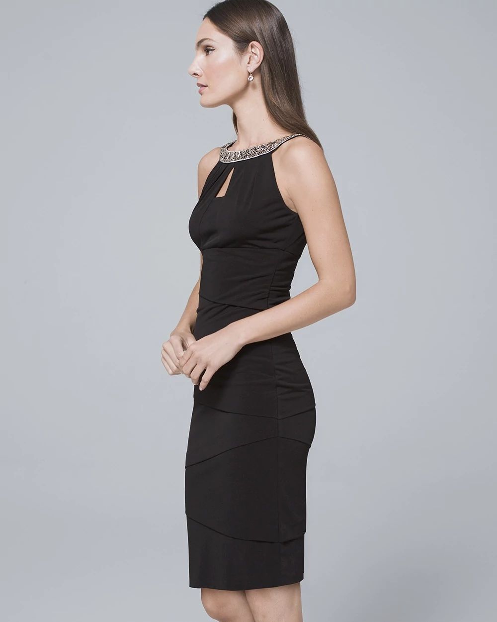 White house black market slimming dress top